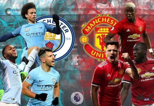  曼城德比大战三球完胜曼联  